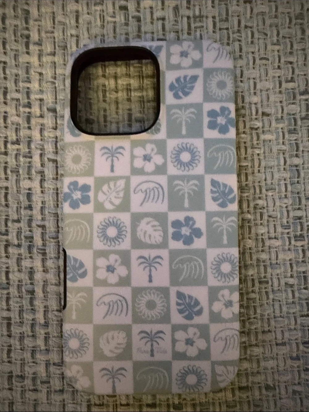 Soft Green Floral Check Phone 16 pro max Case
